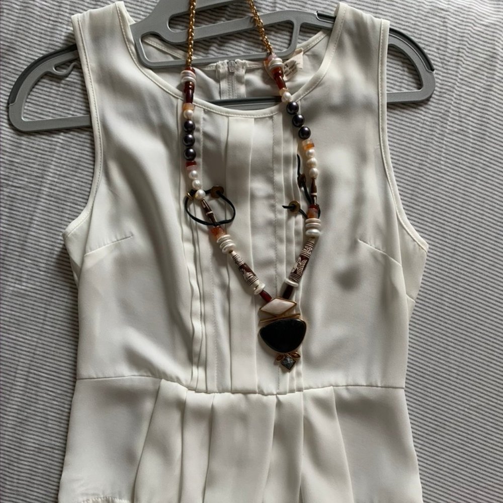 Pins and Needles Ivory Peplum Blouse
